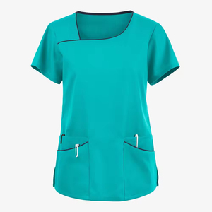 Conjunto de Uniformes Médicos Personalizados para Mujer, Blusa con Cuello en V, Pantalones Jogger, Ropa de Trabajo para el Sector Sanitario, Proveedor de Marca Privada OEM ODM - Product Image 1