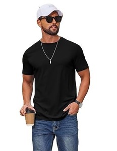 T-shirts Homme Vierge 100% Coton Col Rond Manches Courtes Personnalisables Logo Hip Hop Séchage Rapide Respirant pour Gym et Fitness – Vente en Gros - Product Image 6