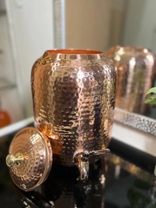 Ready To Ship Copper Water Dispenser RTS Stock Copper Water Dispenser Hand Crafted Printed Style Copper Water Dispenser - Product Image 2