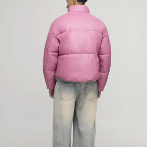 Premium Quality Casual Cotton Puffer <b>Jacket</b> Plus Size Winter <b>Warm</b> Pink Waterproof Breathable Windproof Zipper Front Hooded - Product Image 6