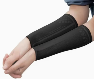 Manchons de protection solaires noirs pour hommes, manches longues, en soie glacée, protection UV UPF50+, toutes saisons, HAWK SPORTS INDUSTRIES - Product Image 6