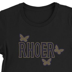 เสื้อยืด Sigma Gamma Rho ลายผีเสื้อสีดำ แขนสั้น คอกลม สำหรับผู้หญิง เสื้อยืดลำลองสำหรับชมรมนักศึกษา สั่งพิมพ์ลายได้ตามต้องการ ขายส่ง OEM - Product Image 3