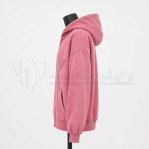 Sweat-shirt à capuche personnalisé avec fermeture éclair, style streetwear, coupe oversize, motif étoile, fabricant OEM ODM en gros - Product Image 4