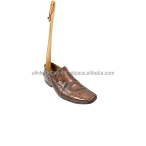 Taille personnalisée corne de chaussure en bois de poignée de logo pas cher prix fait à la main produit avec polisseuse super chausse-pied - Product Image 1