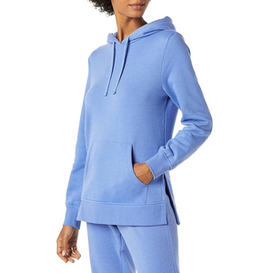 Sudadera con Capucha Azul Extra Grande, 100% Algodón, Felpa, Color Sólido, Diseño con Bolsillo, Casual, Manga Larga, Unisex, para Otoño - Product Image 5
