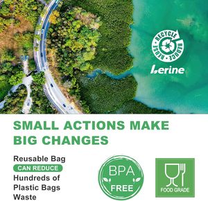 ถุงซักล้างในเครื่องล้างจานได้ ถุงแช่แข็งแบบใช้ซ้ำได้ ป้องกันการรั่วซึม ถุงเก็บอาหารปลอดสาร BPA สำหรับหมักอาหาร - Product Image 6