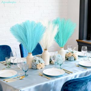 30 Pezzi di Erba della Pampa Artificiale Soffice Blu Chiaro 21,5 Pollici, Fiori Finti Bianchi per Decorazioni da Tavolo per Matrimoni - Product Image 2