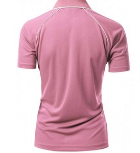 Polo à manches courtes pour femme, couleur unie, tricoté, respirant, coupe décontractée - Product Image 2