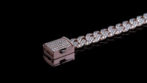 Bracelet Hip Hop en Moissanite Diamant de Fournisseur Indien, Chaîne Cuban Link Iced Out pour Hommes, Idéal pour Soirées et Événements de Musique Rap - En Vente - Product Image 2