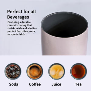 MARU MRTM-660C 22oz Tasse isotherme à double paroi en acier inoxydable SUS 304 Revêtement céramique gris Couvercle coulissant Fond en liège Zen asiatique - Product Image 3