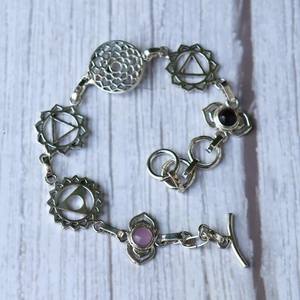 Pulsera de Cuarzo Rosa y Ónix Negro, Plata de Ley 925, Diseño de Dos Piedras, Joyería Única con Encanto, Regalo para Mujer - Product Image 6