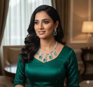 Ensemble collier et boucles d'oreilles en laiton plaqué or, best-seller, pour mariée, bijoux de fête de mariage, disponible au prix de gros - Product Image 1