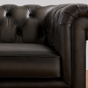<b>Sofa</b> <b>Chesterfield</b> 3 Seater Kulit Cokelat Tua <b>Sofa</b> Ruang Tamu Klasik Elegan Living Room Furniture - Product Image 3