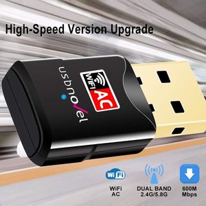 Adattatore WiFi USB 600Mbps Dual Band 802.11AC per PC Desktop e Laptop, Dongle WiFi USB 2.4GHz e 5GHz per PC Nuovi e Vecchi - Product Image 2
