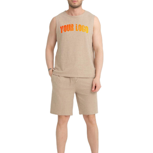Conjunto de Camiseta sin Mangas y Pantalones Cortos para Hombre, Ropa Deportiva Profesional, Tejido Ligero, Transpirable, Cómodo, Ajuste Atlético - Product Image 1