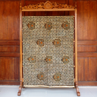 Kain Katun Batik Tulis Indonesia Buatan Tangan dengan Motif Tradisional Kawung Gurdo, Klasik Putih Sogan, Tekstil Premium