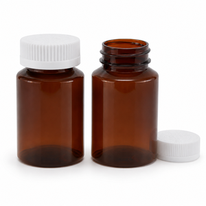 Custom 60ml Amber PET Plastic Supplement Bottle With Screw Cap Vitamin Pill Capsule Tablet Packaging Vietnam Manufacturer - Product Image 3