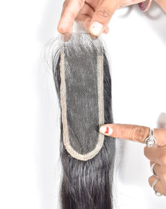 Vente en gros non traitée d'un donneur trame de génie naturel fermeture Hd droite aucune perte de cheveux humains indiens vierges bruts - Product Image 4