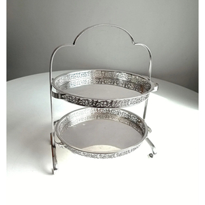 Round Shape Metal <b>Cake</b> Stands Silver Color Single <b>Tier</b> Display Stand Wedding Birthday Party Use Handmade <b>Cake</b> Stand Round Shape - Product Image 2