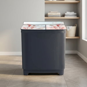 Lave-linge compact semi-automatique à deux cuves 8,5 kg avec compartiments séparés pour le lavage et l'essorage pour usage domestique - Product Image 2