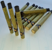 Rollos de hoja de palma orgánica enrollados a mano bellamente estilo de lujo mejor Compatible 4 tamaños brotes de hoja de combustión lenta sabor completo