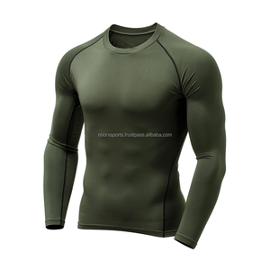 Pakistan Professional Manufacturing Men Gym Training Fitness T Shirt Plus Size Long Sleeve Compression Shirt Unisex Rash Guard - Product Image 1