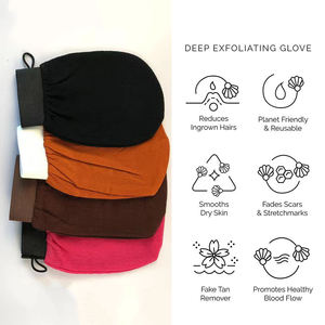 Gants exfoliants en soie de mûrier naturelle pour le visage et le corps – Éliminateur de peaux mortes 100 % soie naturelle – Gant de bain pour le soin de la peau - Product Image 5