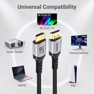 Câble <span class=keywords><strong>HDMI</strong></span> 2.1 <span class=keywords><strong>certifié</strong></span> ultra haute vitesse 48 Gbps EARC HDR 8K en gros - Product Image 5