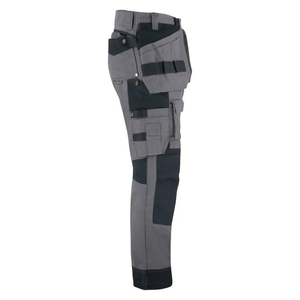 Pantalon de travail robuste avec poche porte-outil, pantalon cargo pour le bâtiment, pantalon de travail utilitaire avec genouillères, en polycoton renforcé - Product Image 2