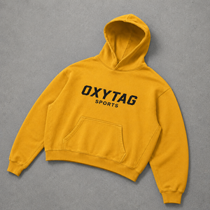 ผู้ผลิตเสื้อฮู้ดดี้ผ้าฝ้ายฟลีซสีเหลืองมัสตาร์ดแบบหนาพิเศษ ขายส่งเสื้อพูลโอเวอร์สตรีทแวร์ พิมพ์โลโก้แบรนด์ เสื้อสเวตเชิ้ต - Product Image 2