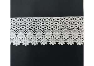 Bordure florale brodée, garniture de qualité supérieure, dentelle chimique soluble dans l'eau GPO pour robe, vêtement, textile de maison, décoration - Product Image 3