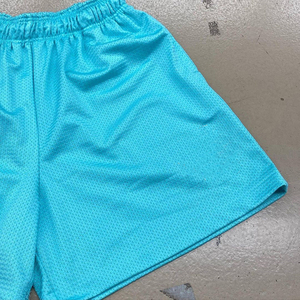 Short en maille avec logo personnalisé de gros Pantalon de jogging en polyester avec impression par sublimation pour le basket-ball Élastique décontracté pour hommes Short en polaire - Product Image 6