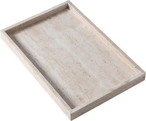 Plateau en marbre de fabrication OEM au design minimaliste pour le service en cuisine, le rangement dans la salle de bain et l'organisation de la maison - Product Image 3