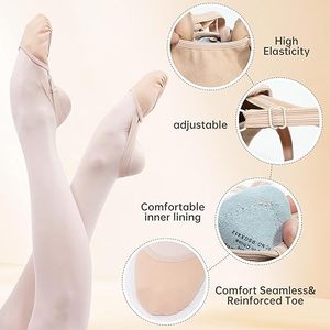 Zapatillas de Danza Baifa Danzo con Suela Media para Mujer y Hombre - Zapatillas de Ballet Lírico y Contemporáneo de Lona con Forro de Algodón y Tacón Plano - Product Image 3
