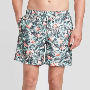 Shorts de bain et de plage pour hommes Factory High Street 100% polyester à séchage rapide et respirants avec cordon de serrage - Product Image 4