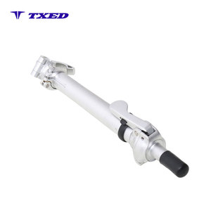 Zhihangda Potence de vélo télescopique à dégagement rapide argentée, avec collier de guidon 25,4 mm, 8 fils de sécurité pliables à droite, hauteur de montage 265 mm - Product Image 2