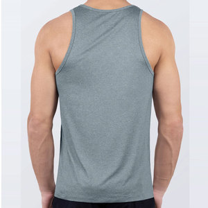 Men's 100% Polyester Breathable Quick Dry Anti-Pilling Stretchable <b>Longline</b> Tank <b>Top</b> Jersey Cut <b>Vest</b> Design Blank Heavyweight - Product Image 6