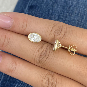 Fine Lab Created Diamond Earring Collection 18k Gold Settings Luxury Wedding Party Jewelry IGI Certified Round Cut <b>Stones</b> - Product Image 1