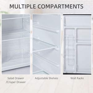 Mini 3.2 argento mono porta frigo Freezer a porta singola dormitorio frigorifero compatto con termostato regolabile e porta reversibile - Product Image 6