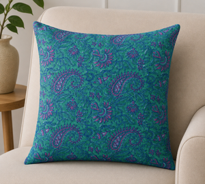 Boho Indian Cotton Cushion <b>Cover</b> Hand Block Printed Floral Pillowcase Handmade <b>Sofa</b> Decor Decorative Throw Pillow <b>Cover</b> - Product Image 3