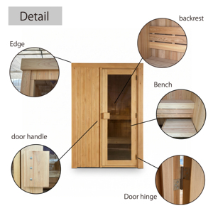 Sauna Moderna Hecha en Japón, Modelo ShinanoSAUNA Hinoki P2, Uso Comercial - Product Image 5