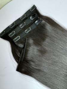 Super Double Drawn Seamless Clip Ins Raw 100% Cuticule Droite Alignée Cheveux Humains Vietnamiens Longs 8-32" - Product Image 2