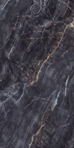 Azulejos de porcelana con efecto mármol negro moderno de 600x1200 mm, brillantes y pulidos, para pisos, paredes e interiores, ideales para espacios sanitarios. - Product Image 3