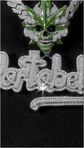 Colgante de Plata de Ley 925 con Letra Personalizada de Moissanita, Joyería Hip Hop, Colgante de Corona con Nombre Personalizado, Moissanita VVS, Estilo Bling Iced Out - Product Image 3