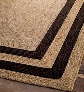 Natural and Black Double Border Jute Area <b>Rug</b>, Jute <b>Rug</b> Handmade By Nhat Minh, Wholesale, Vietnam, Area Carpet For Resort - Product Image 3