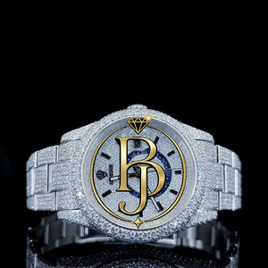 Reloj BRIVA JEWELS de Lujo con Moissanita Azul, Diamantes Pulidos, Acero Inoxidable, Movimiento de Cuarzo, Cristal de Zafiro, Engaste Pavé, 1 Año de Garantía - Product Image 6
