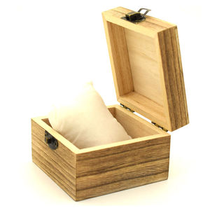 Caja de reloj de madera con cierre a presión rectangular, estuche protector forrado de algodón para exhibición de joyas para hombre - Product Image 2