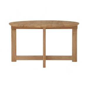 High Quality Solid Wood <b>Round</b> Coffee <b>Table</b> Natural <b>Rattan</b> Inlay Center <b>Table</b> Ash Color Finish Luxury Lounge Tea <b>Table</b> - Product Image 2