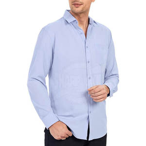 Chemises pour hommes décontractées et formelles, coupe classique, vente en gros, polyester/coton, vêtements de travail pour le bureau, la banque, uniforme, chemise à manches longues pour hommes - Product Image 4