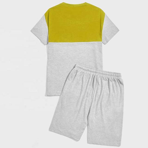 Ensemble 2 pièces homme t-shirt et short, faible MOQ, haute qualité, été, décontracté, respirant, polyester/coton, mode - Product Image 4